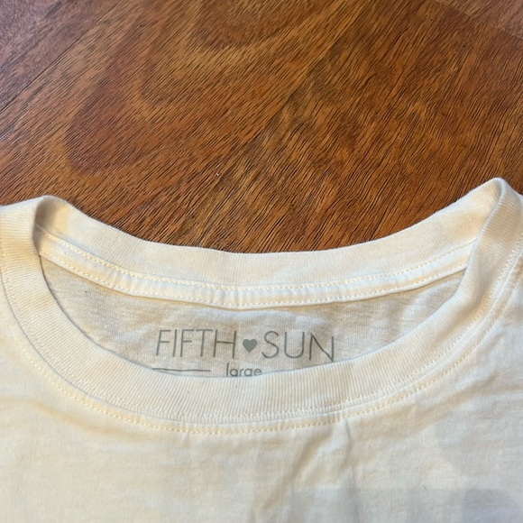 EUC Fifth Sun off white cotton muscle T - Picture 6 of 10